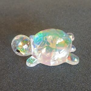 Cute Iridescent "crystal" turtle figurine collectible handmade new
